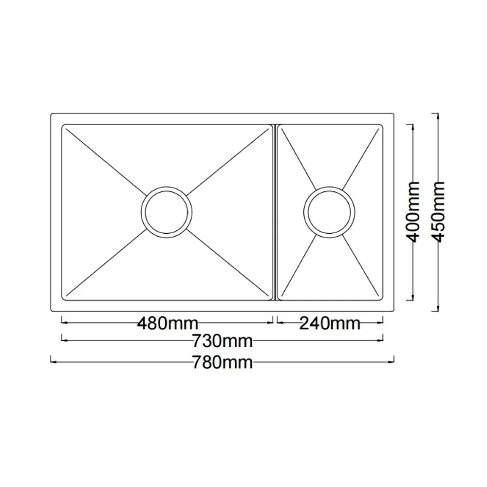 BSQ-7845-BEE-Nano-Bee-Embossed-316-Stainless-Steel-Sink-Technical-Spec