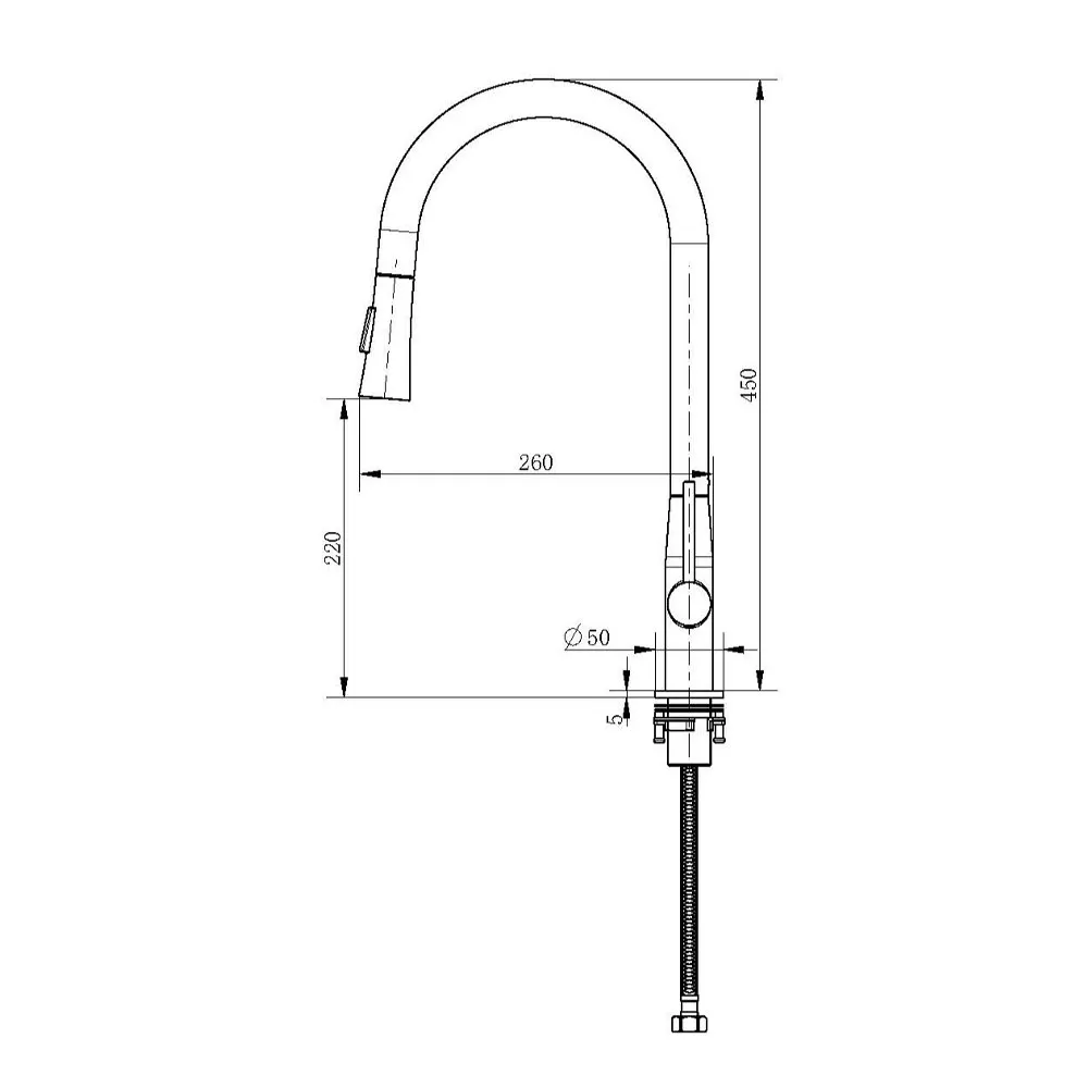 Boshsini-BS710-GM-Kitchen-Sink-Tap-Gun-Metal-spec